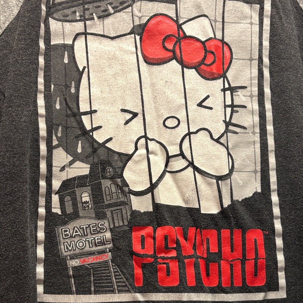 Hello Kitty Long Sleeve Tee - Black and Gray
